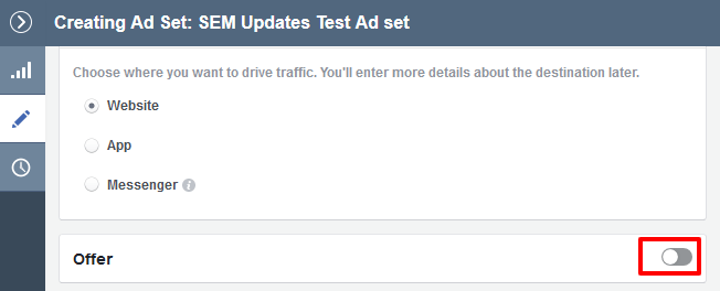 3 Facebook offer ads - Click the button to enable the offer in your ad