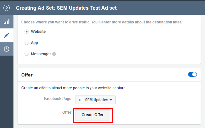 6 Create offer on Facebook ad manager