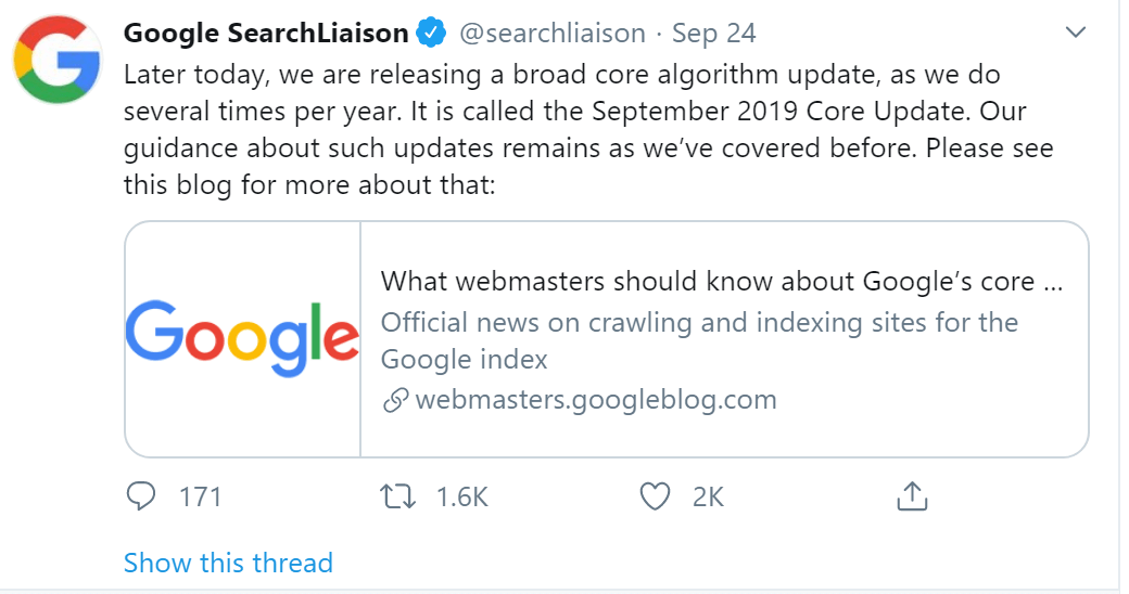 google algorithm core update 3