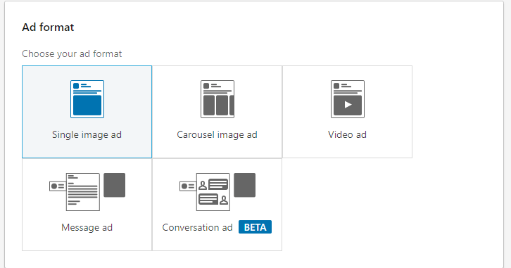 linkedin advertising - LinkedIn provides several ad formats