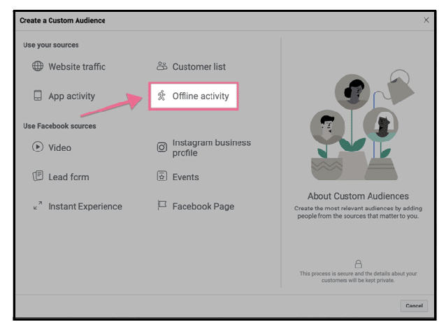 8-offline activity in Facebook business manager