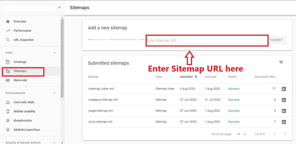 12. Submit sitemap to Google to improve SERP ranking