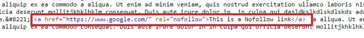 8. Nofollow links help in SERP